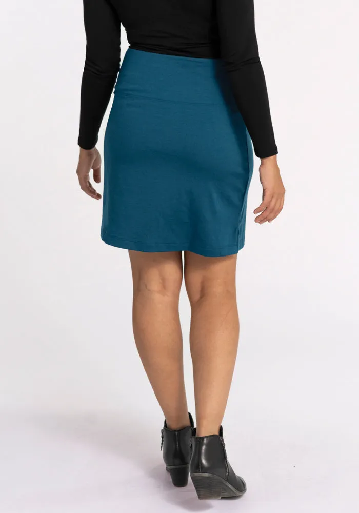 Monroe Knee Length Skirt - Real Teal