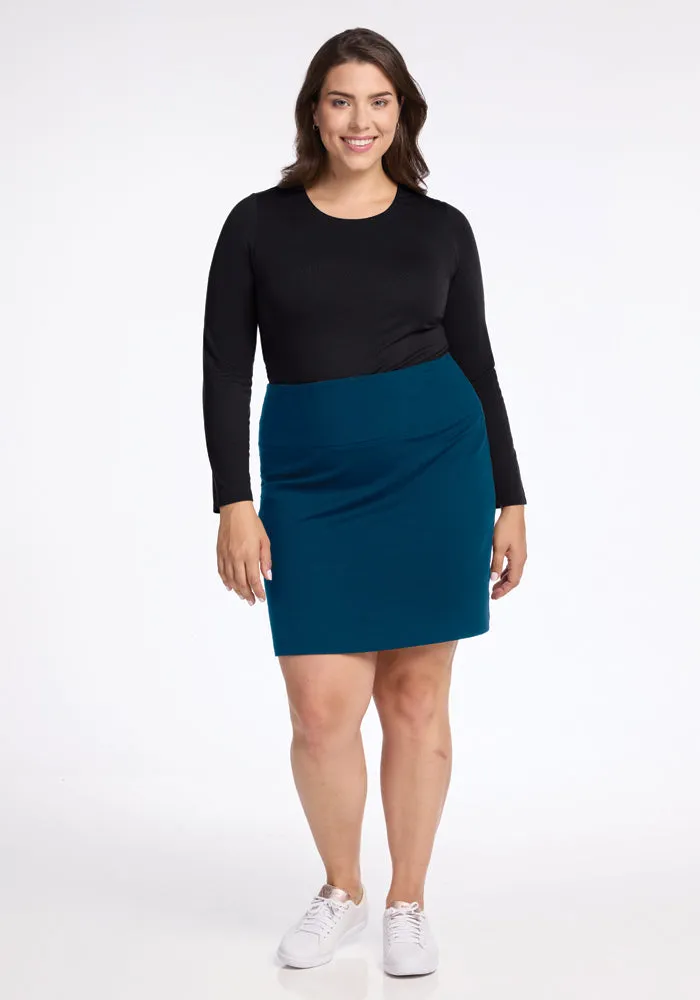 Monroe Knee Length Skirt - Real Teal