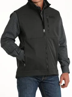 MWV1515019-Cinch Men's Soft Shell Vest- Black