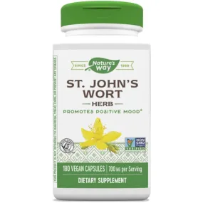 Nature's Way St. Johns Wort 180 Capsules (Previously Enzymatic Therapy)