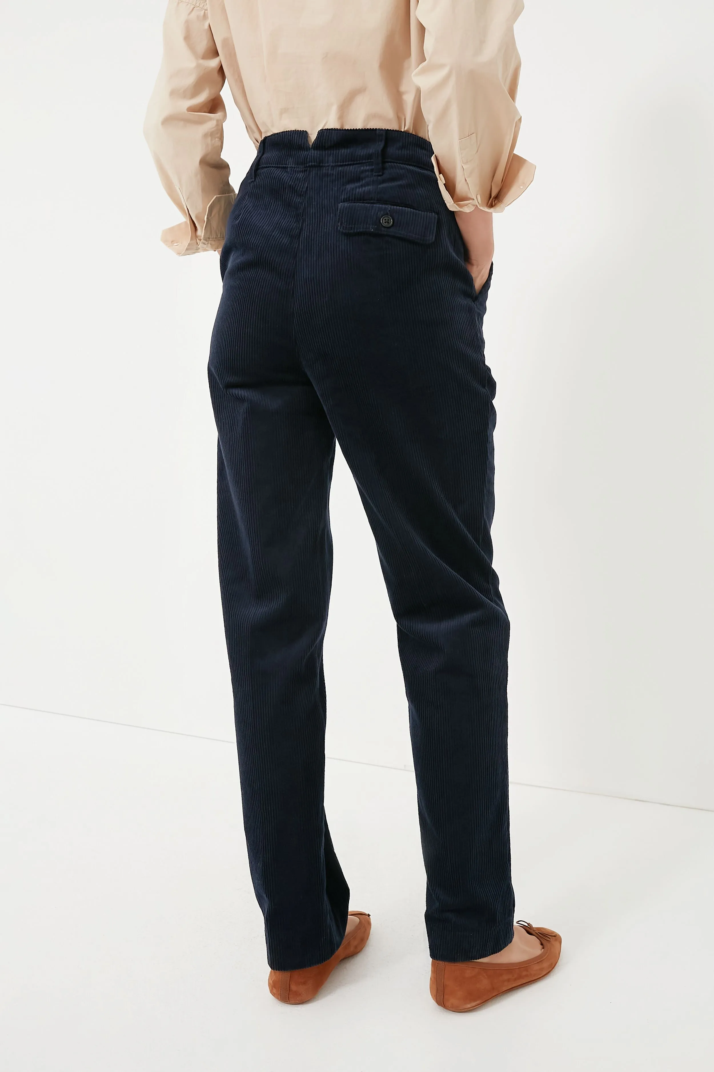 Navy Rugged Corduroy Boy Pant