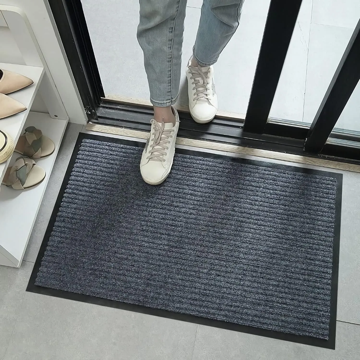 Non-Slip Durable Indoor/Outdoor Door Mat - 80x120cm