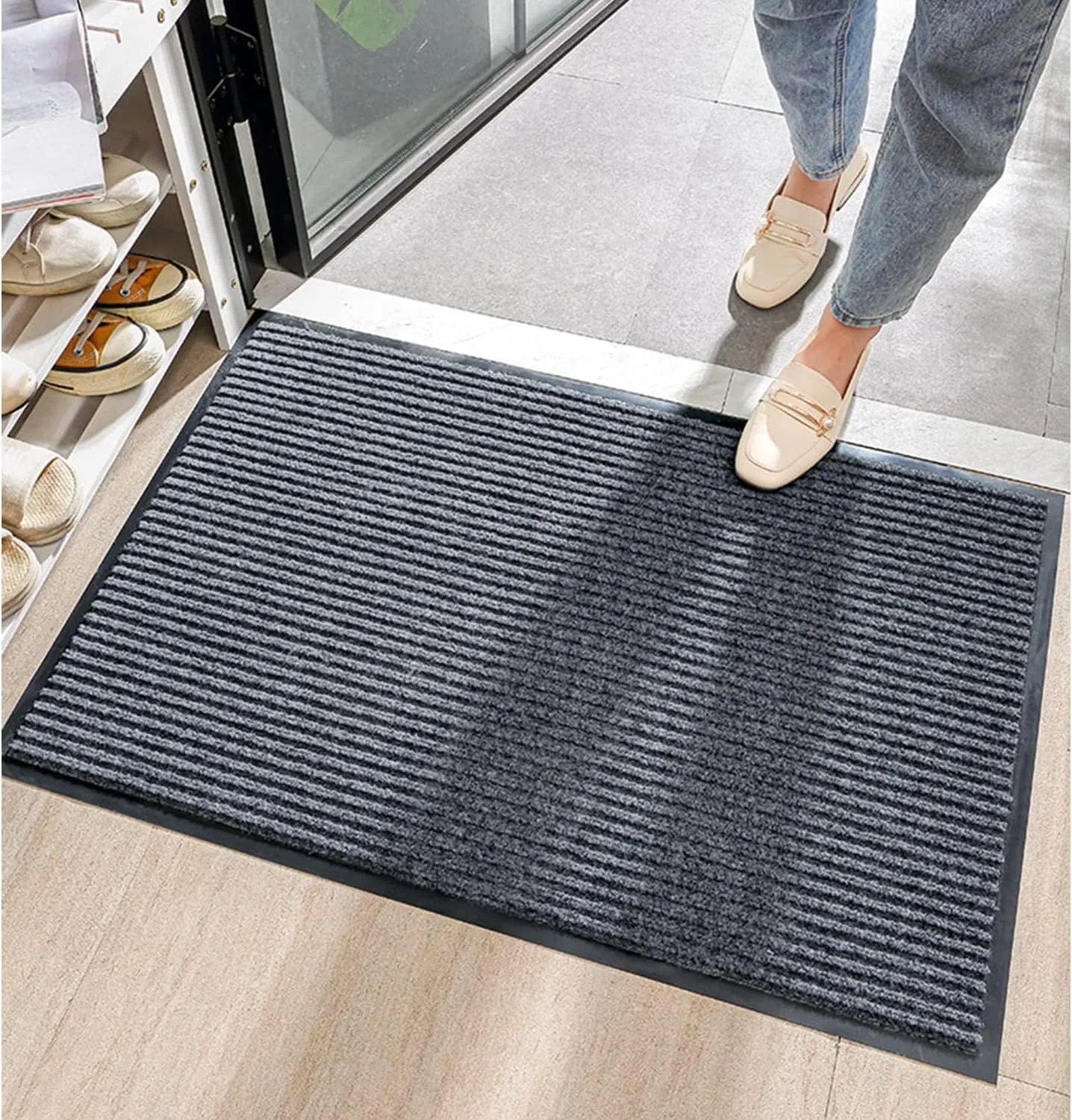 Non-Slip Durable Indoor/Outdoor Door Mat - 80x120cm