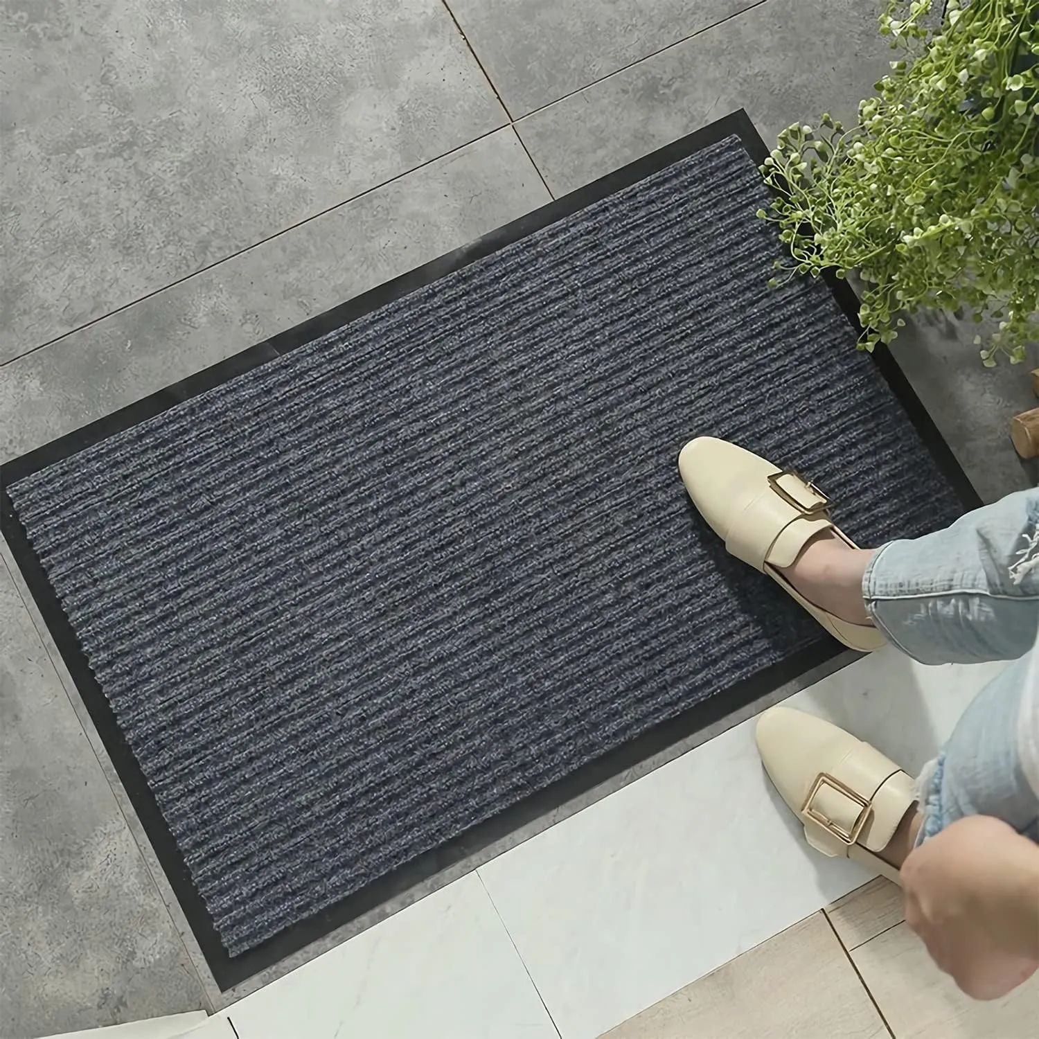 Non-Slip Durable Indoor/Outdoor Door Mat - 80x120cm