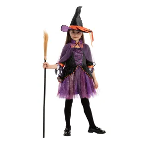 Orange and Purple Witch Cosplay Costume - Child