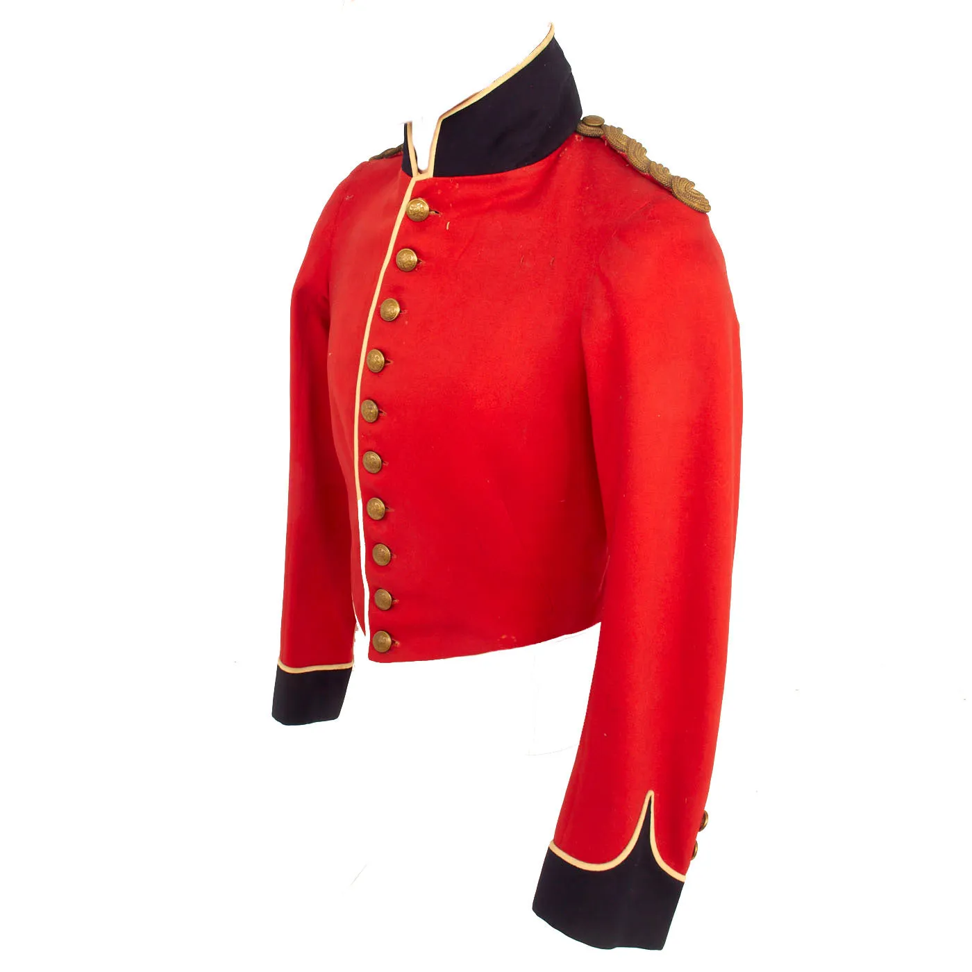 Original British Pre WWI Era Scottish Royal Highlanders Black Watch Second Lieutenant No. 1 Ceremonial Dress Scarlet Tunic