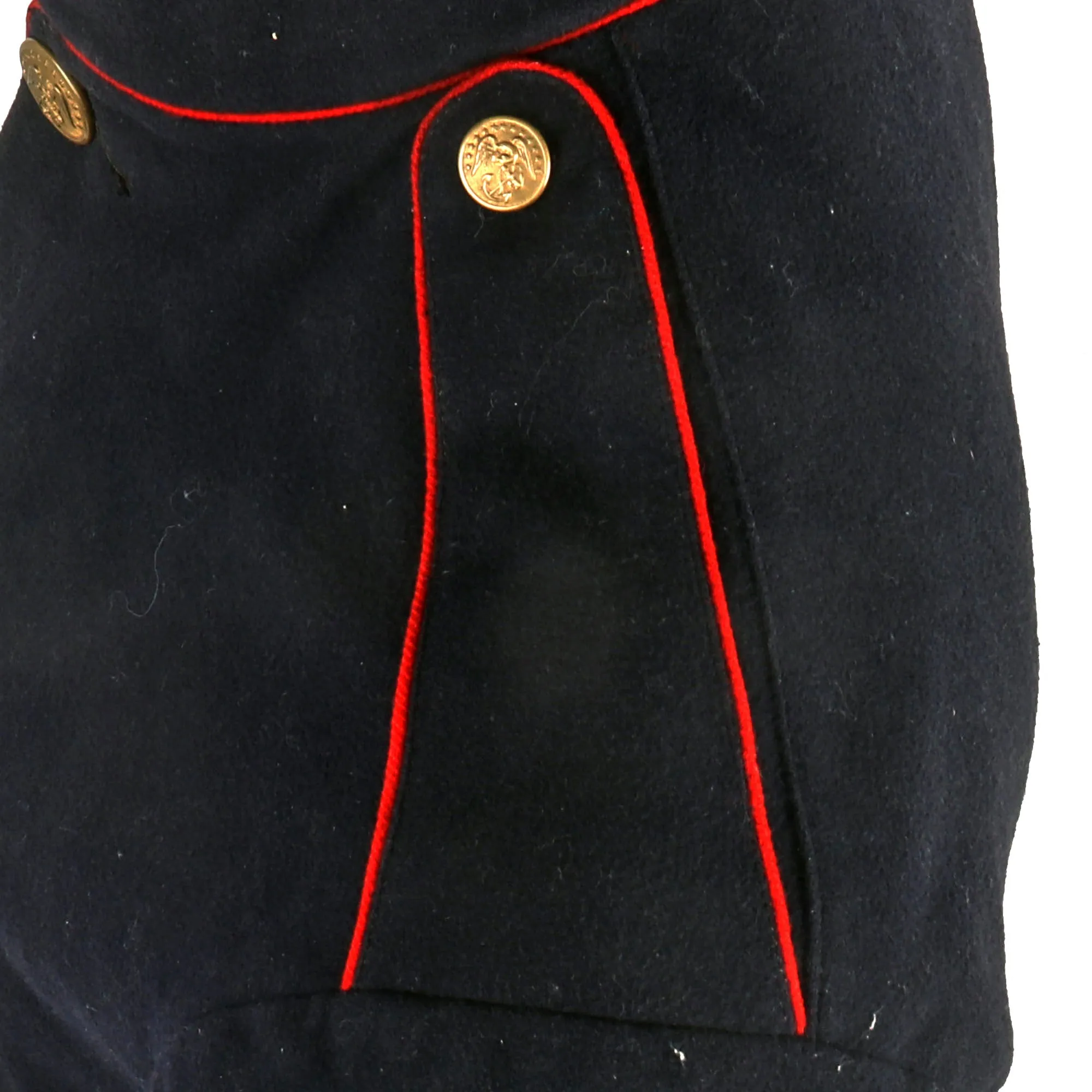 Original Identified WWI United States Marine Corps M1912 Dress Blue Uniform & Bell Crown Service Cap