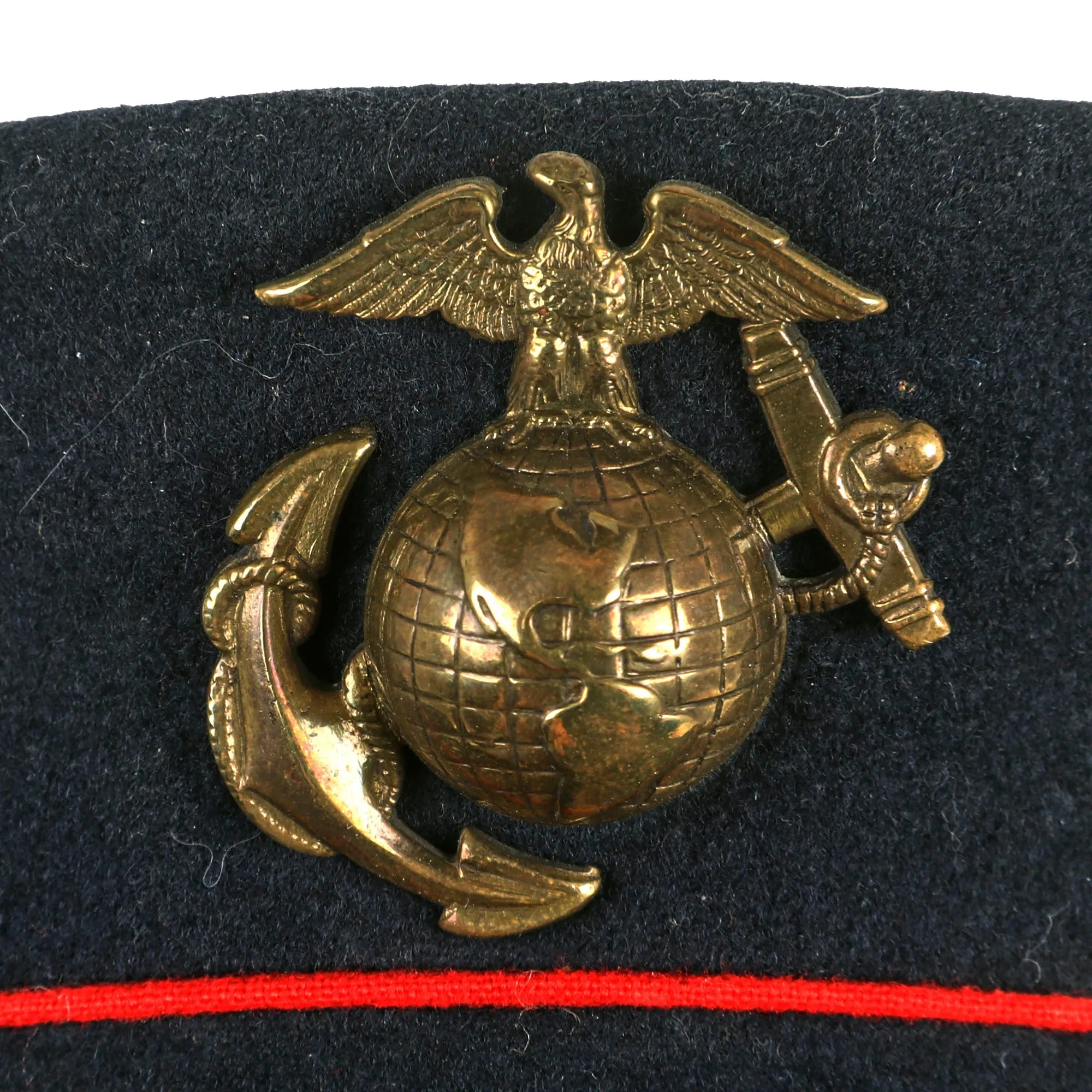 Original Identified WWI United States Marine Corps M1912 Dress Blue Uniform & Bell Crown Service Cap