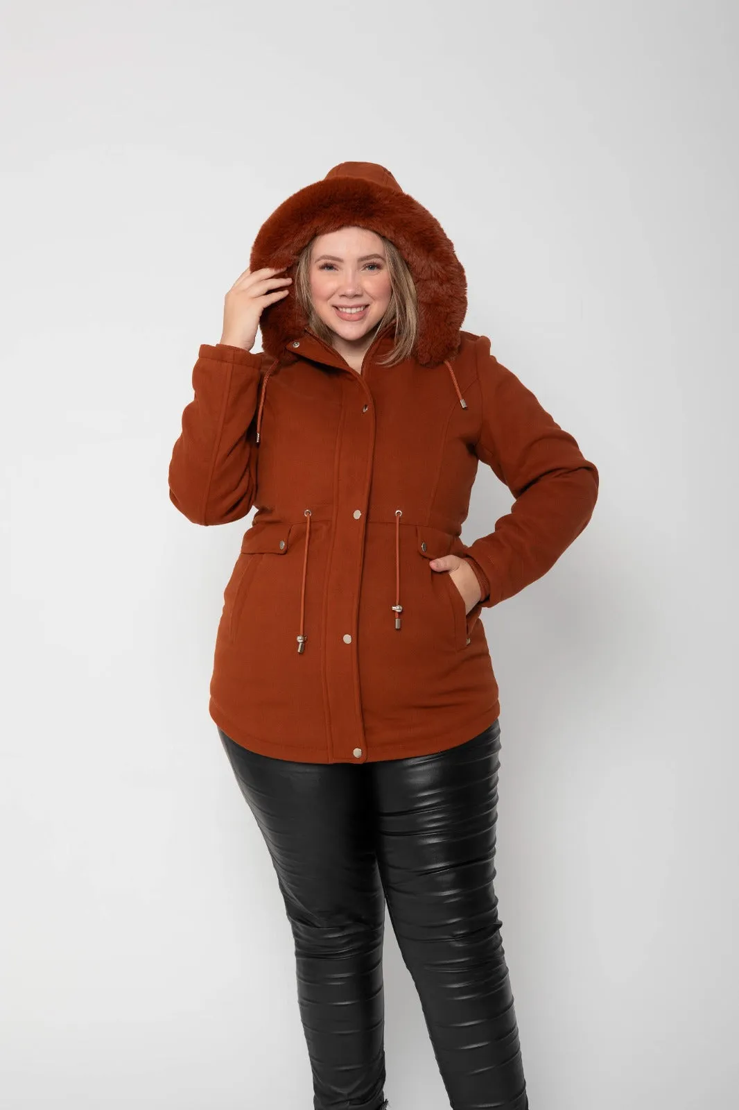 Parka Forrada Plus Size 8973  (D)