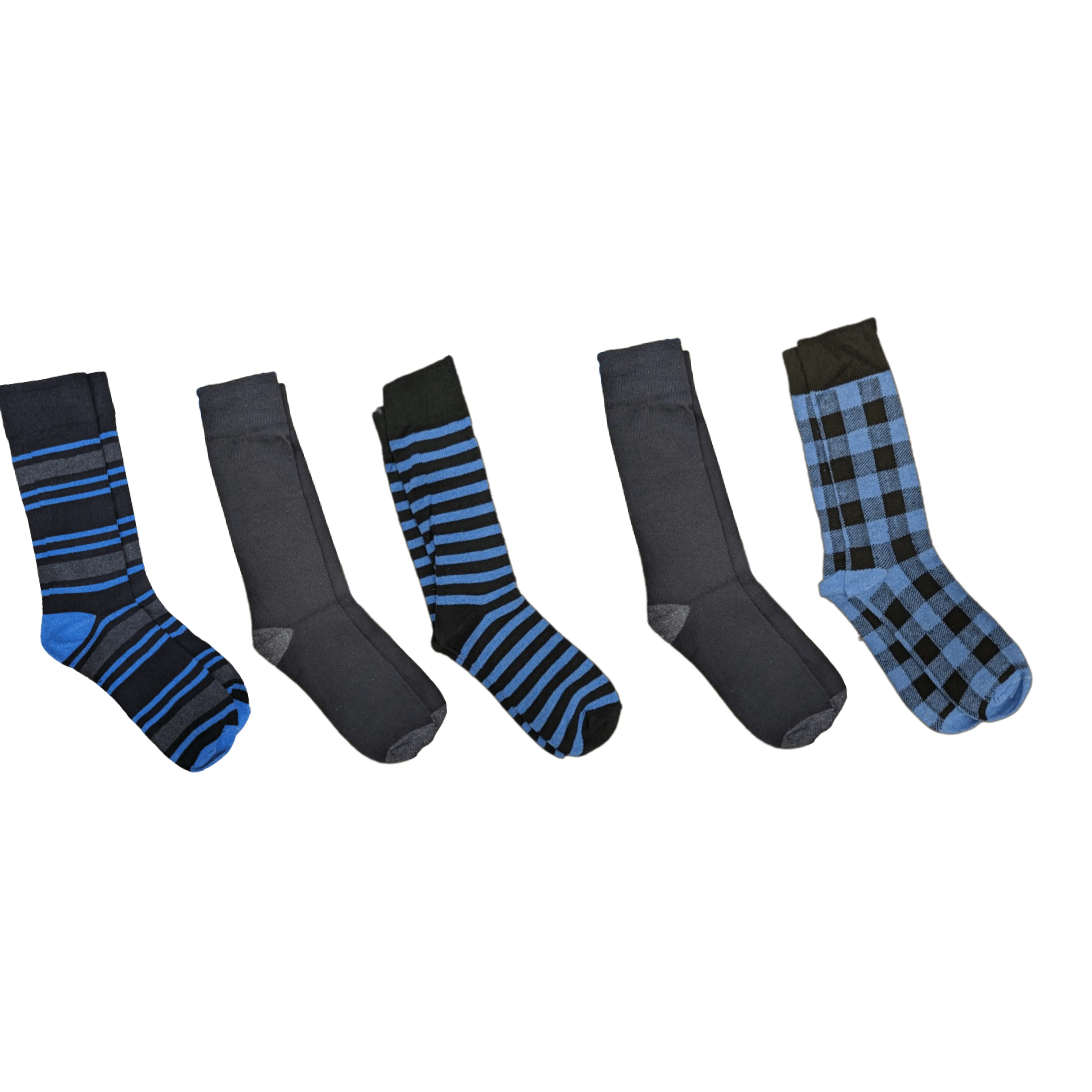 PBG Best Mens Dress Socks - 5-Pack, Black/Blue, Sizes 10-13, Stylish & Comfortable