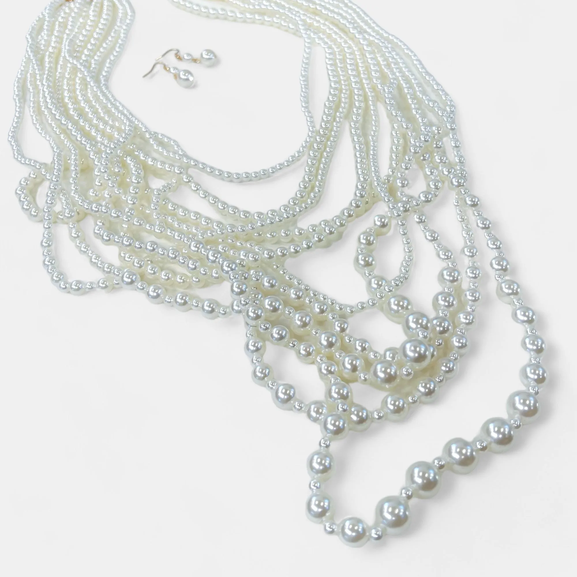 Pearl Multi Layered Long Necklace