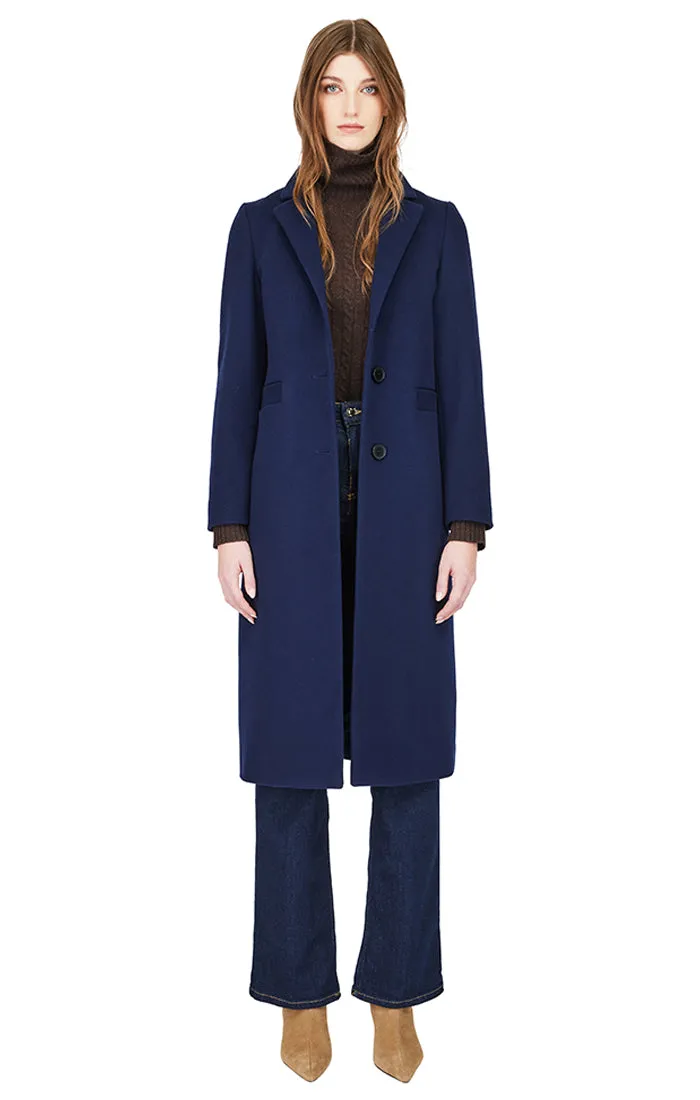 PENELOPE DOUBLE JET POCKET WOOL COAT