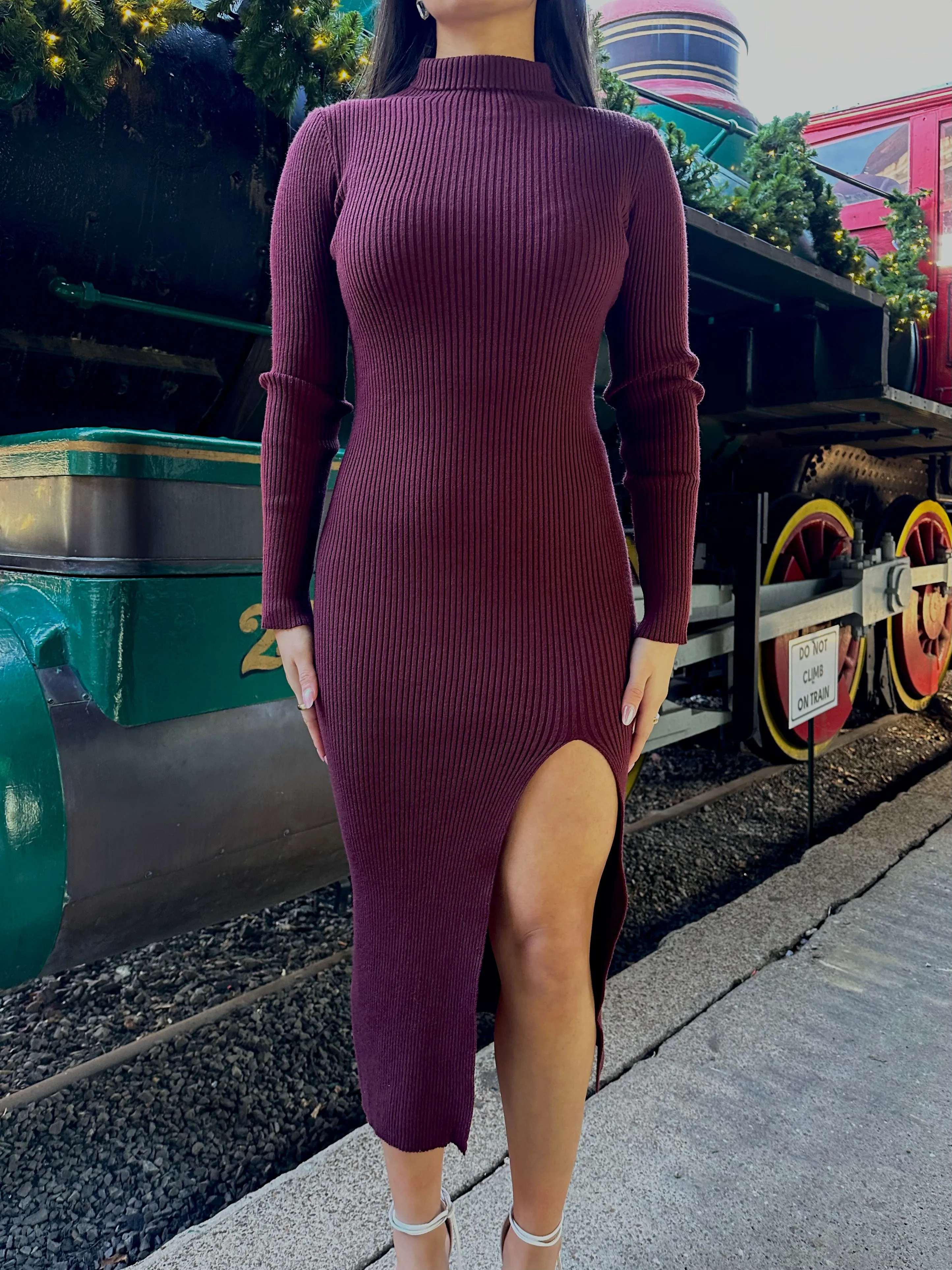 Plum Sweater Dress