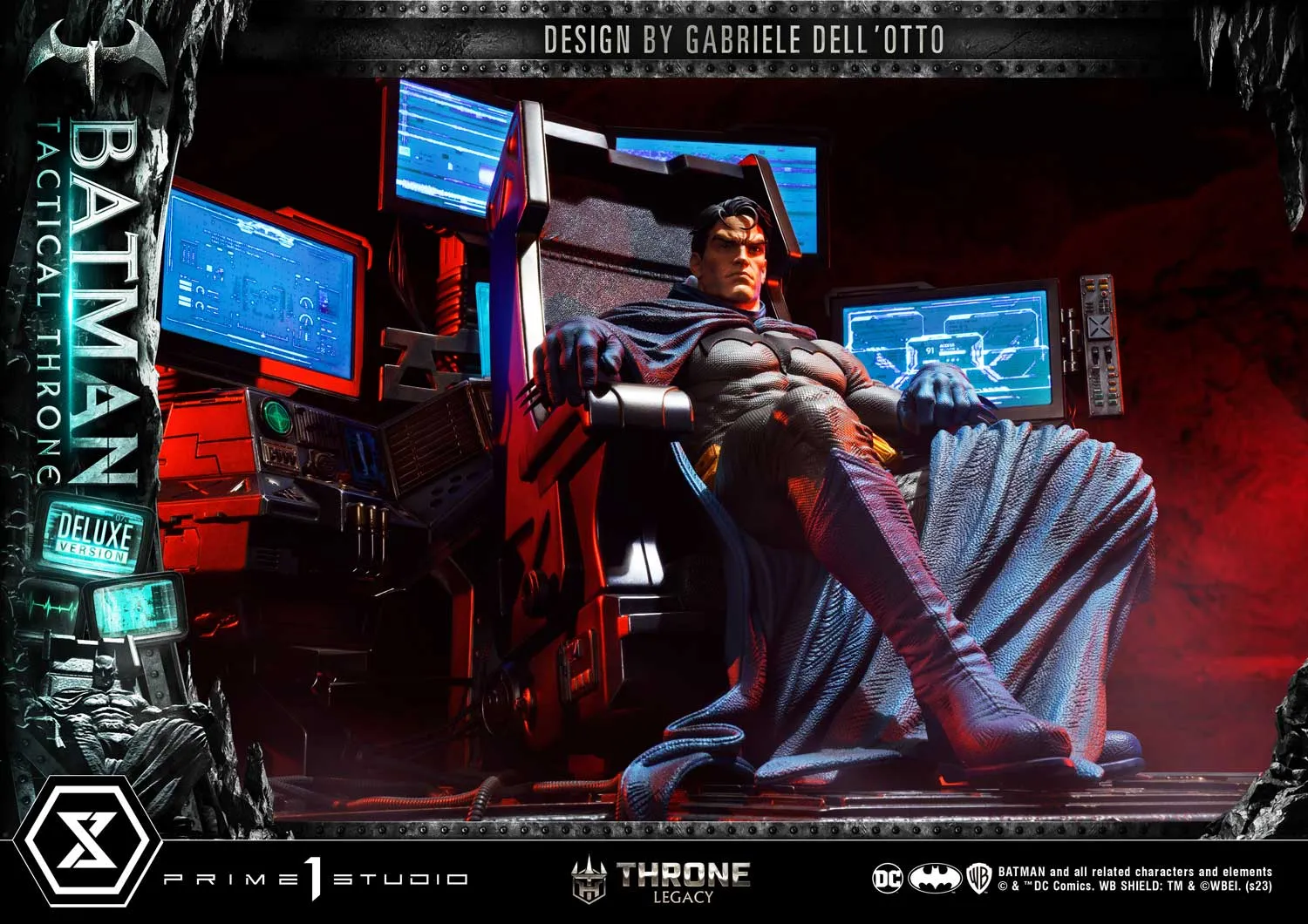 PRE-ORDER: Prime 1 Studio Batman Tactical Throne "Design by Gabriele Dell'Otto" DX Bonus Version LE 300 1/4 Scale Statue