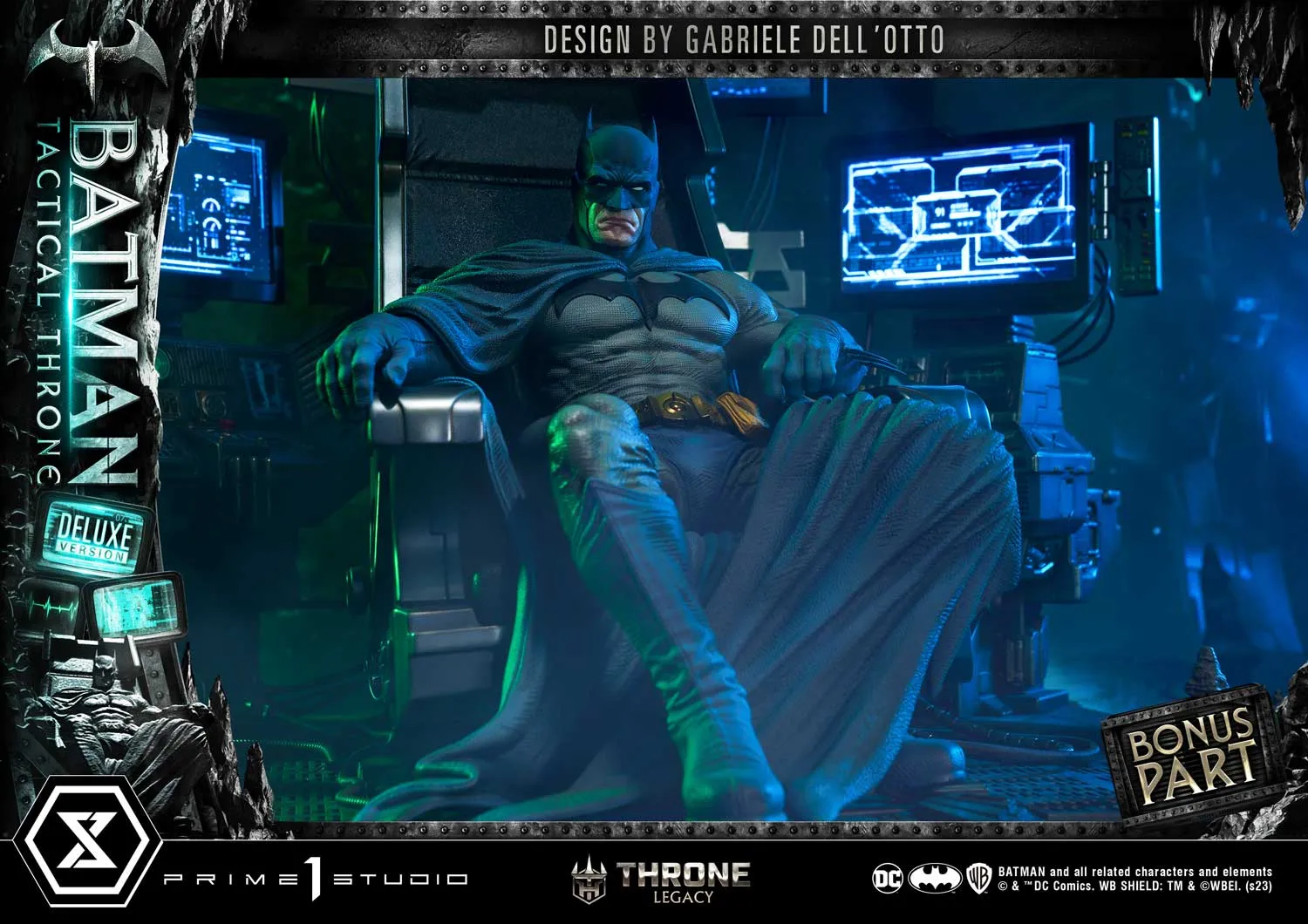 PRE-ORDER: Prime 1 Studio Batman Tactical Throne "Design by Gabriele Dell'Otto" DX Bonus Version LE 300 1/4 Scale Statue