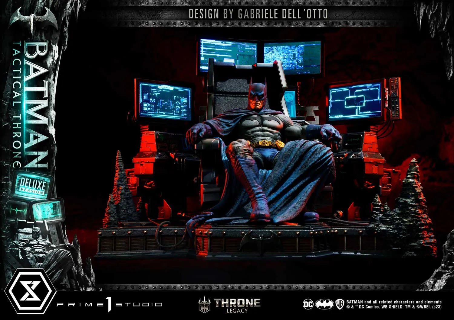 PRE-ORDER: Prime 1 Studio Batman Tactical Throne "Design by Gabriele Dell'Otto" DX Bonus Version LE 300 1/4 Scale Statue