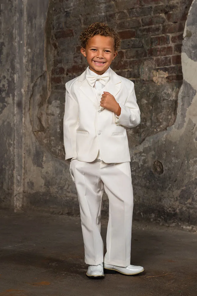 "Bond" Kids Ivory Tuxedo (5-Piece Set)