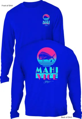 "Mahi Vice Retro" Men's Extreme Wick Long Sleeve Performance Shirt ᴜᴘꜰ-ᴛᴇᴇ