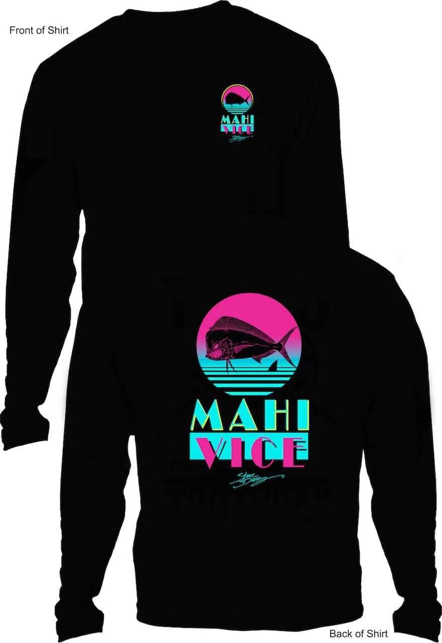 "Mahi Vice Retro" Men's Extreme Wick Long Sleeve Performance Shirt ᴜᴘꜰ-ᴛᴇᴇ