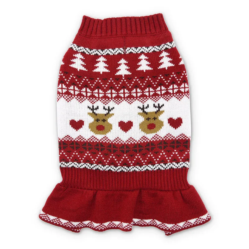 Reindeer Fair Isle Sweater Dress