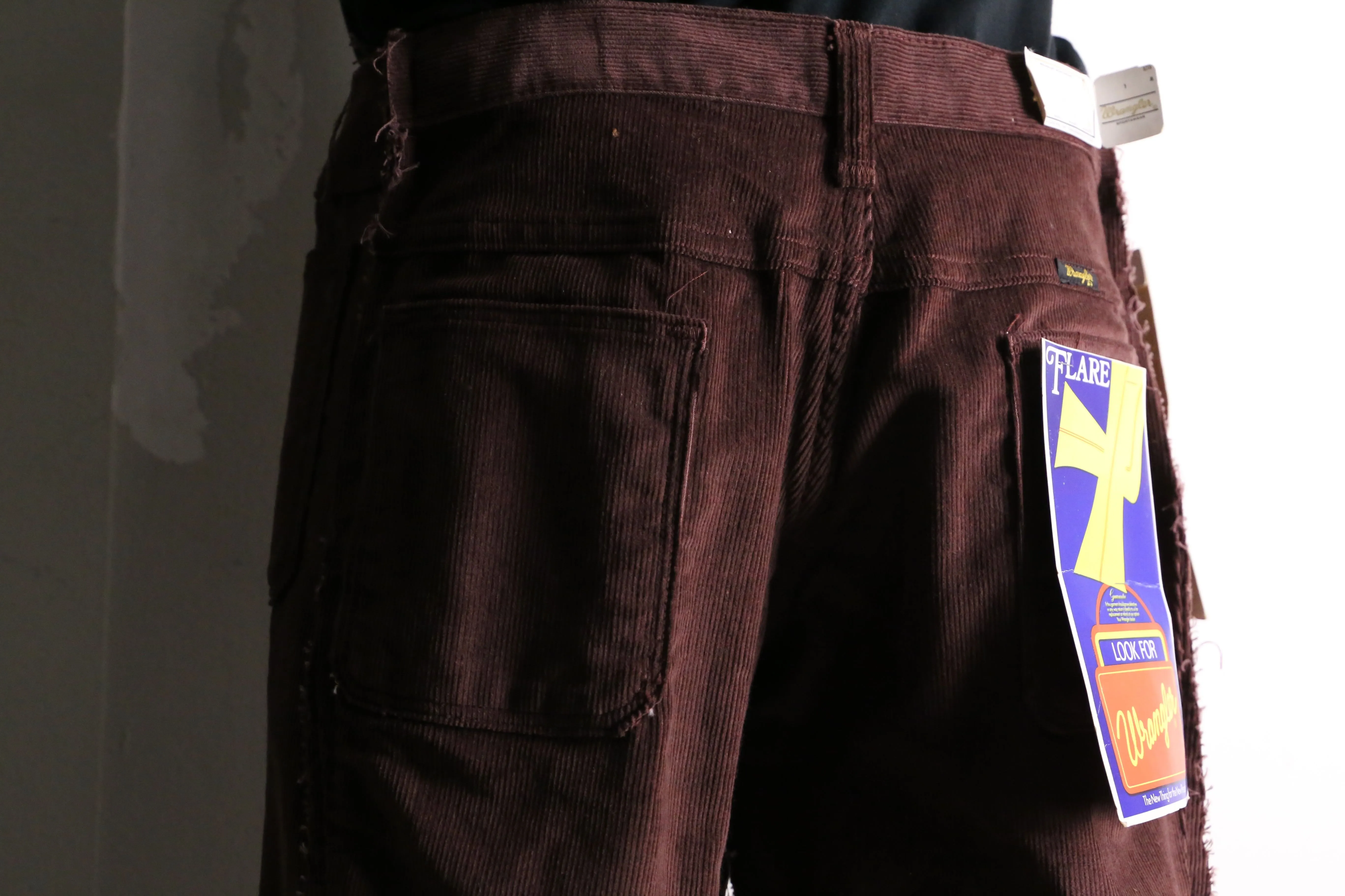 remake "再構築" reddish brown color corduroy buggy flare pants