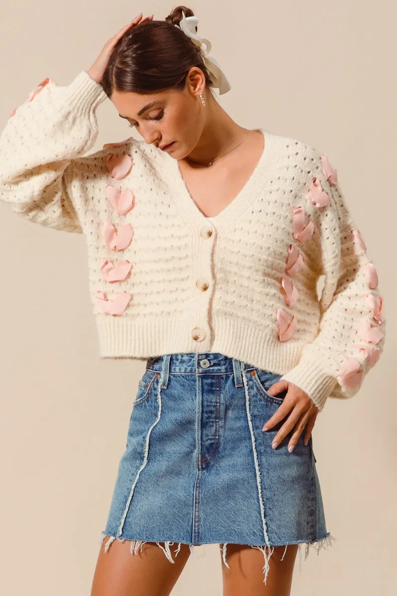 Ribbon Love Ivory Cardigan