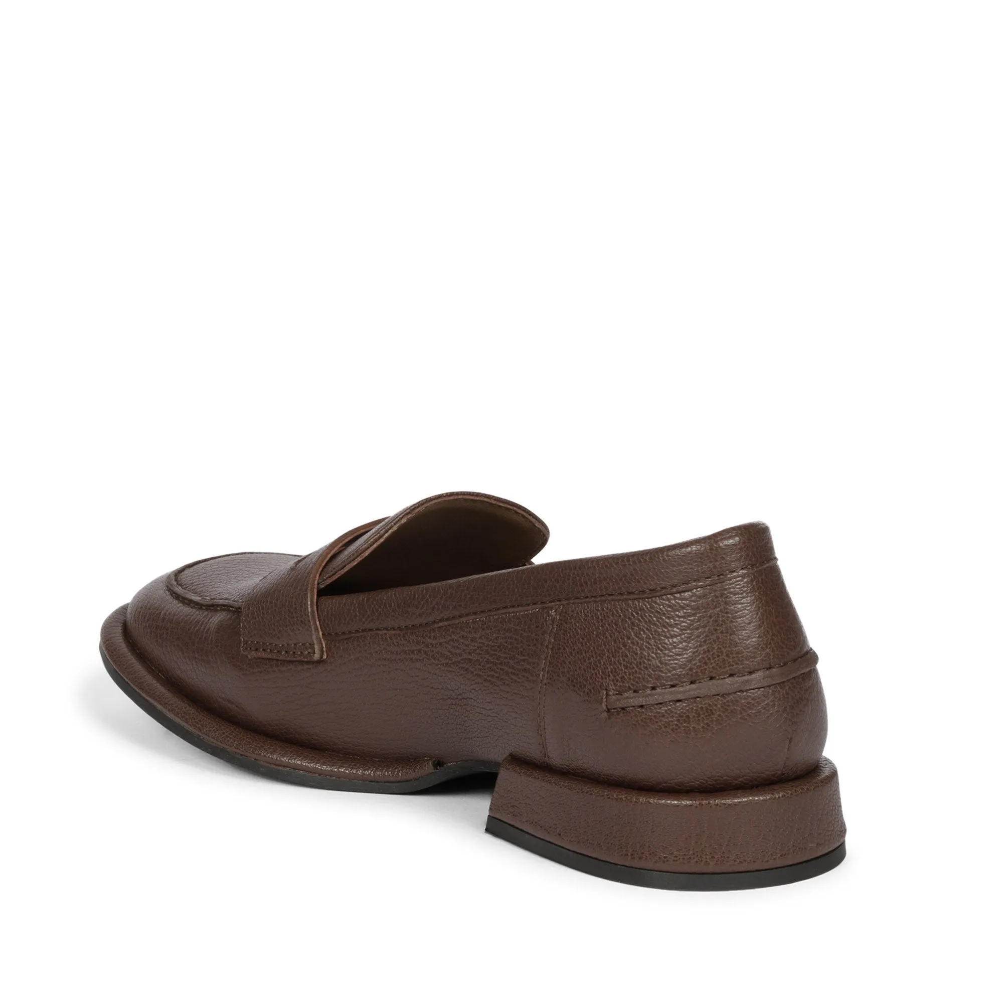 Saint Carla Brown Leather Saddle Strap Moccasins