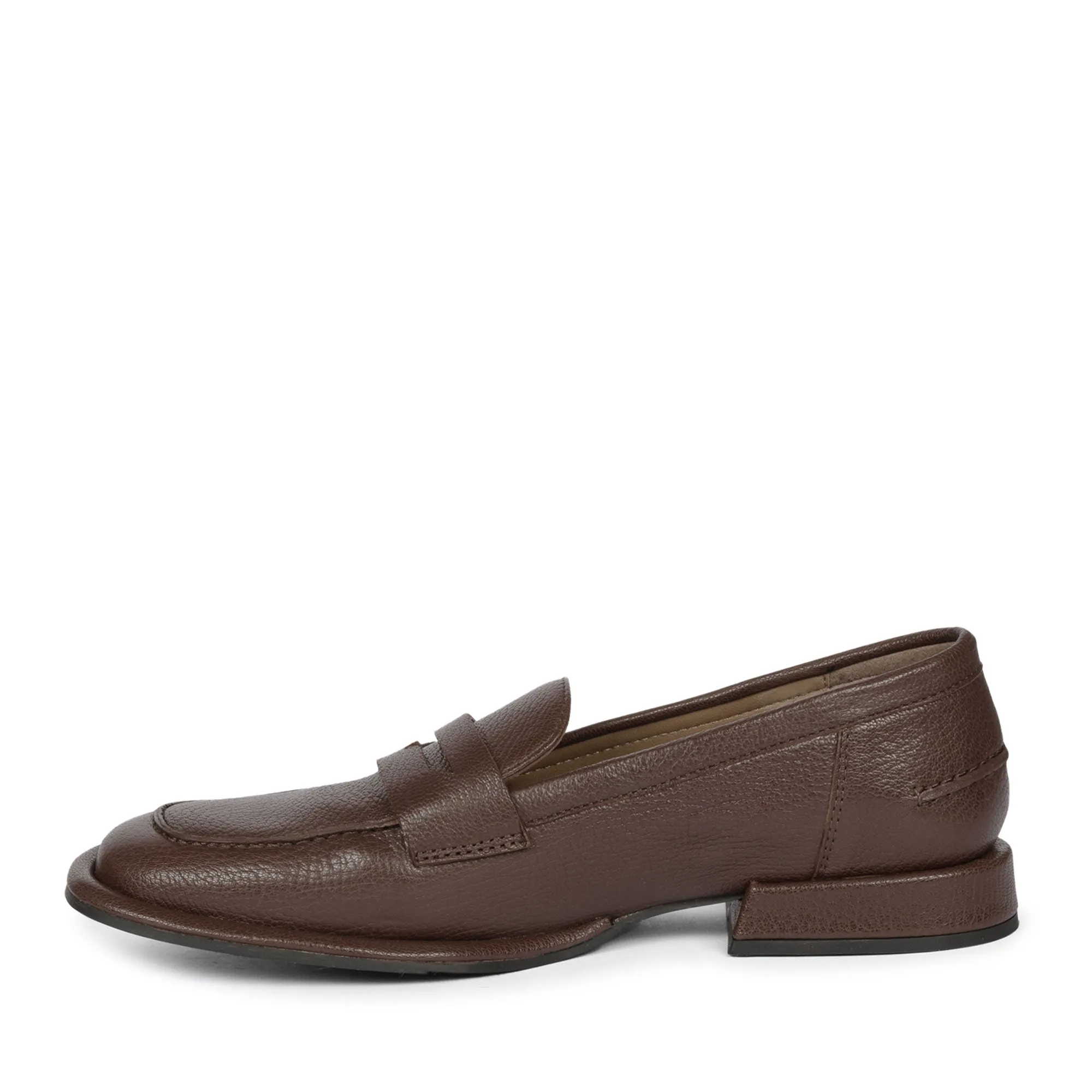 Saint Carla Brown Leather Saddle Strap Moccasins