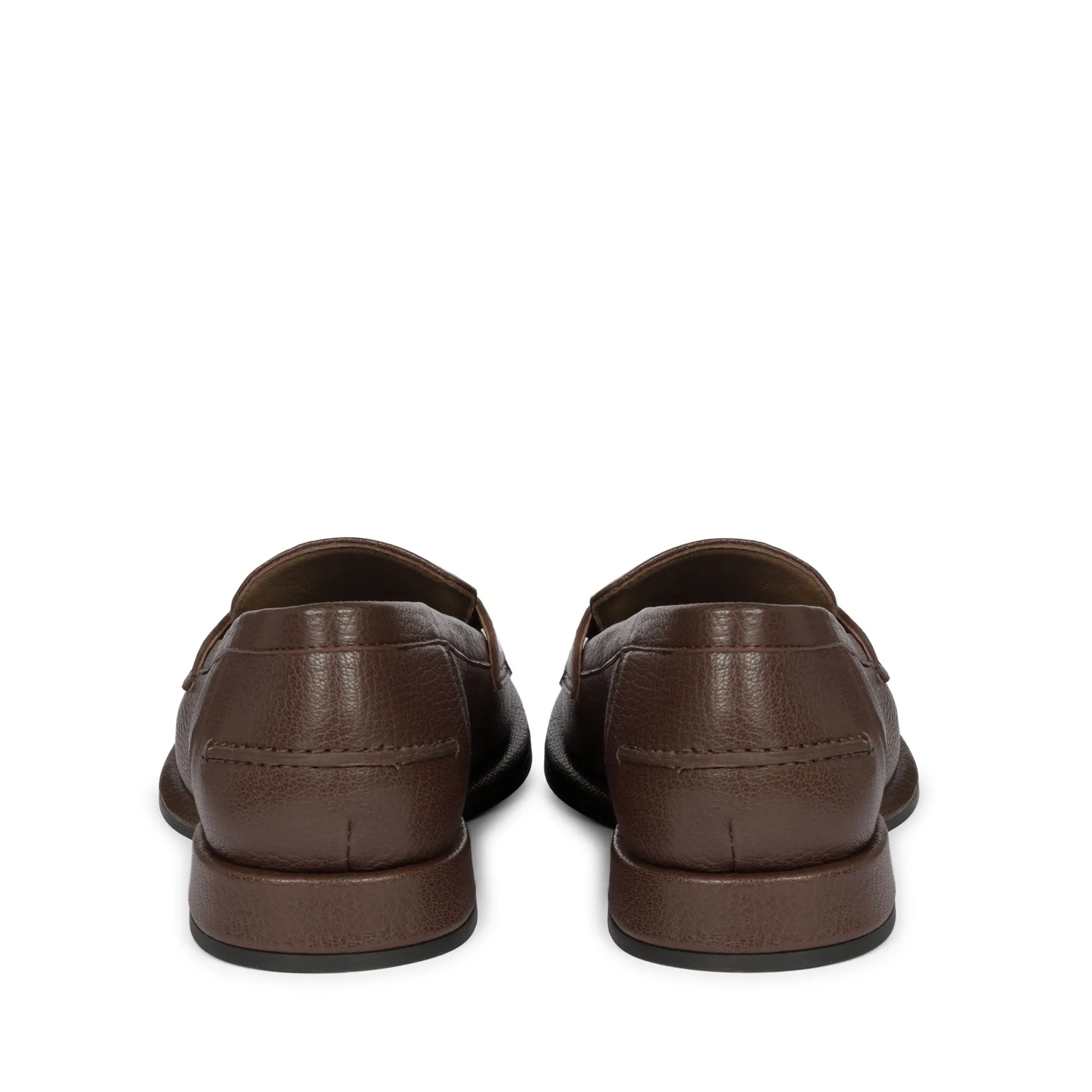 Saint Carla Brown Leather Saddle Strap Moccasins