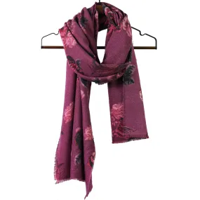 Scarf Autumn and Winter Rose Print Cashmere Tassel Shawl Women's Warm Neckband