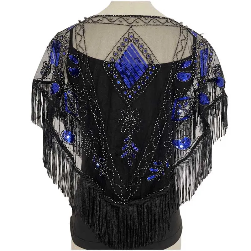 Sequin Shawl Wraps Evening Cape Scarf for Wedding Party