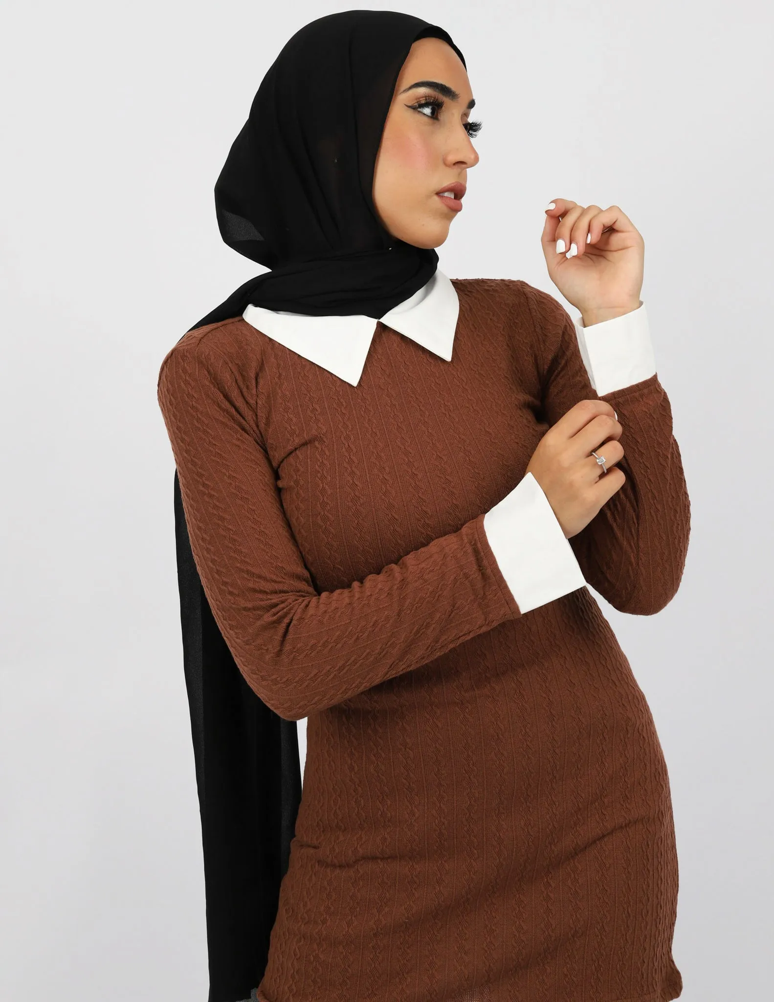 Shirt Underlay Knit Dress