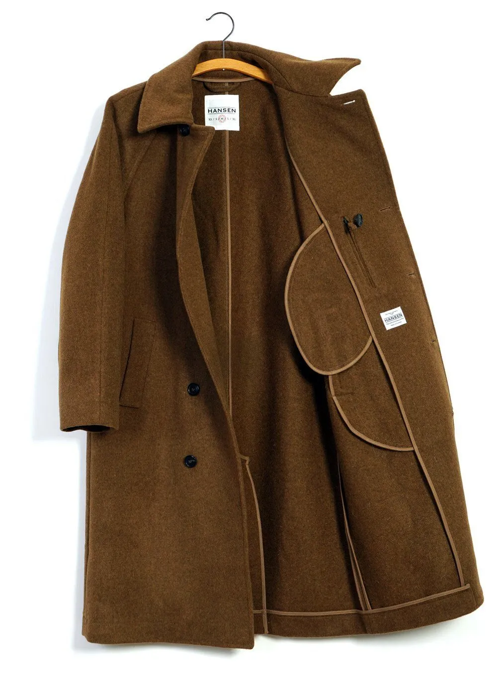 SIGURD | Long Wool Felt Coat | Cognaco