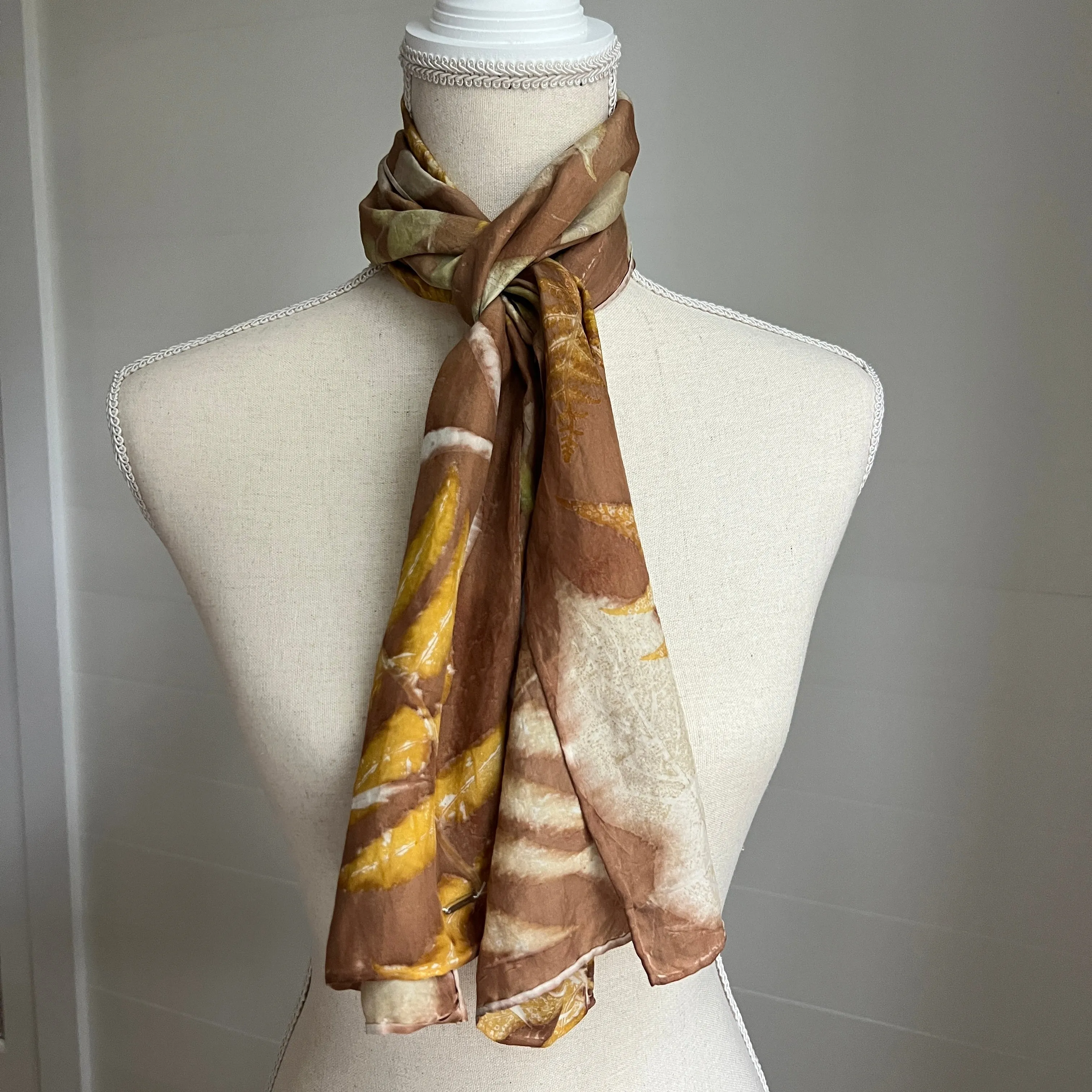 Silk Scarf | "Kelly" Black Walnut