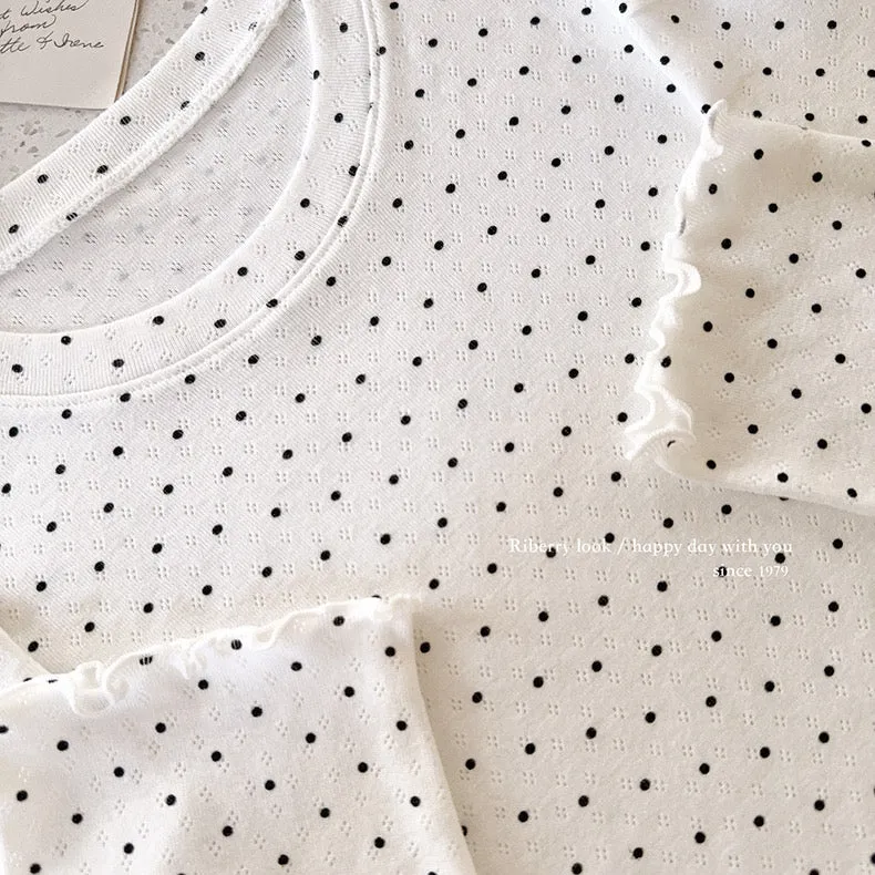 Simple Days with cotton dot dot top matching