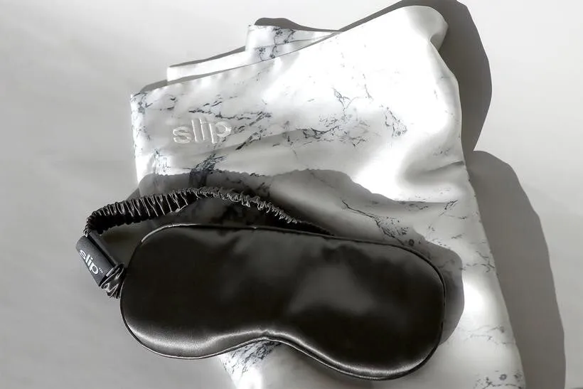 Slip Beauty Sleep Gift Set - Marble Pillowcase   Charcoal Sleep Mask