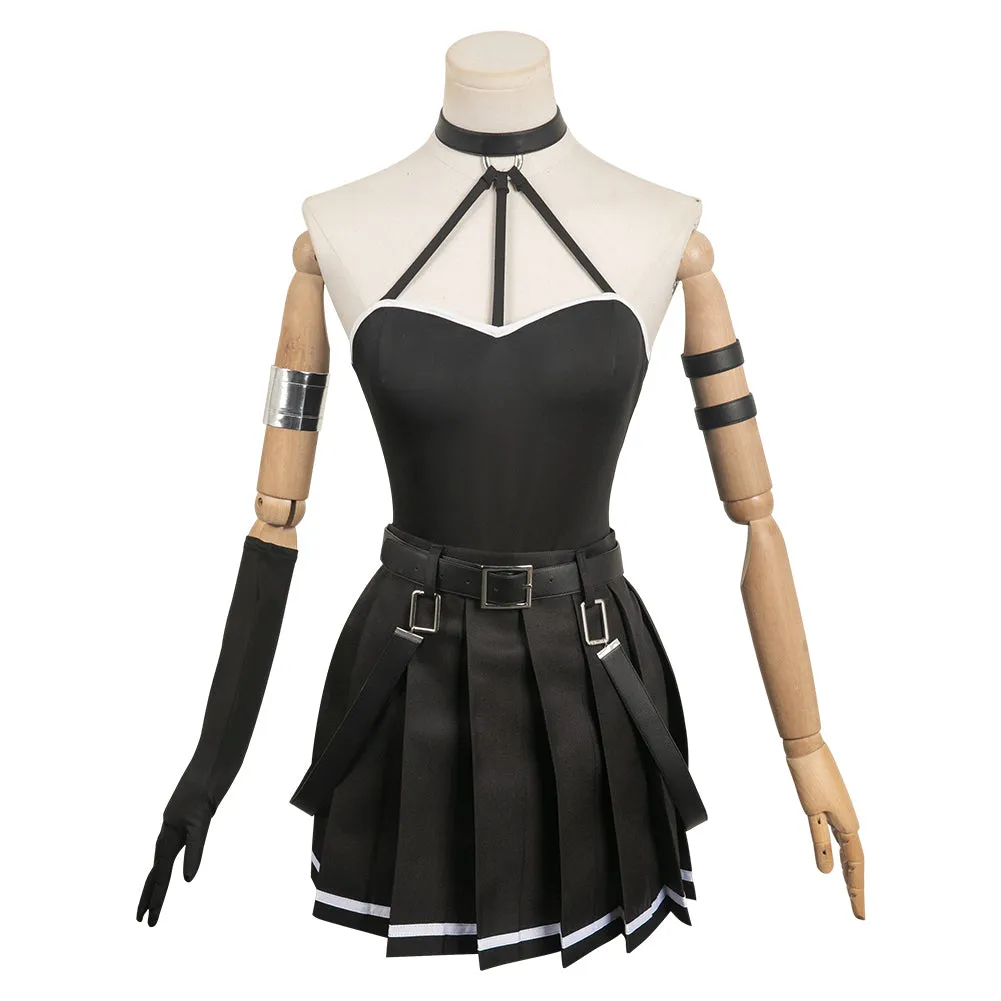 Sousou No Frieren Ubel Women Black Dress Party Carnival Halloween Cosplay Costume