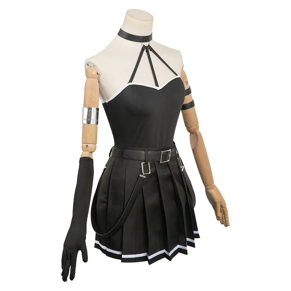 Sousou No Frieren Ubel Women Black Dress Party Carnival Halloween Cosplay Costume