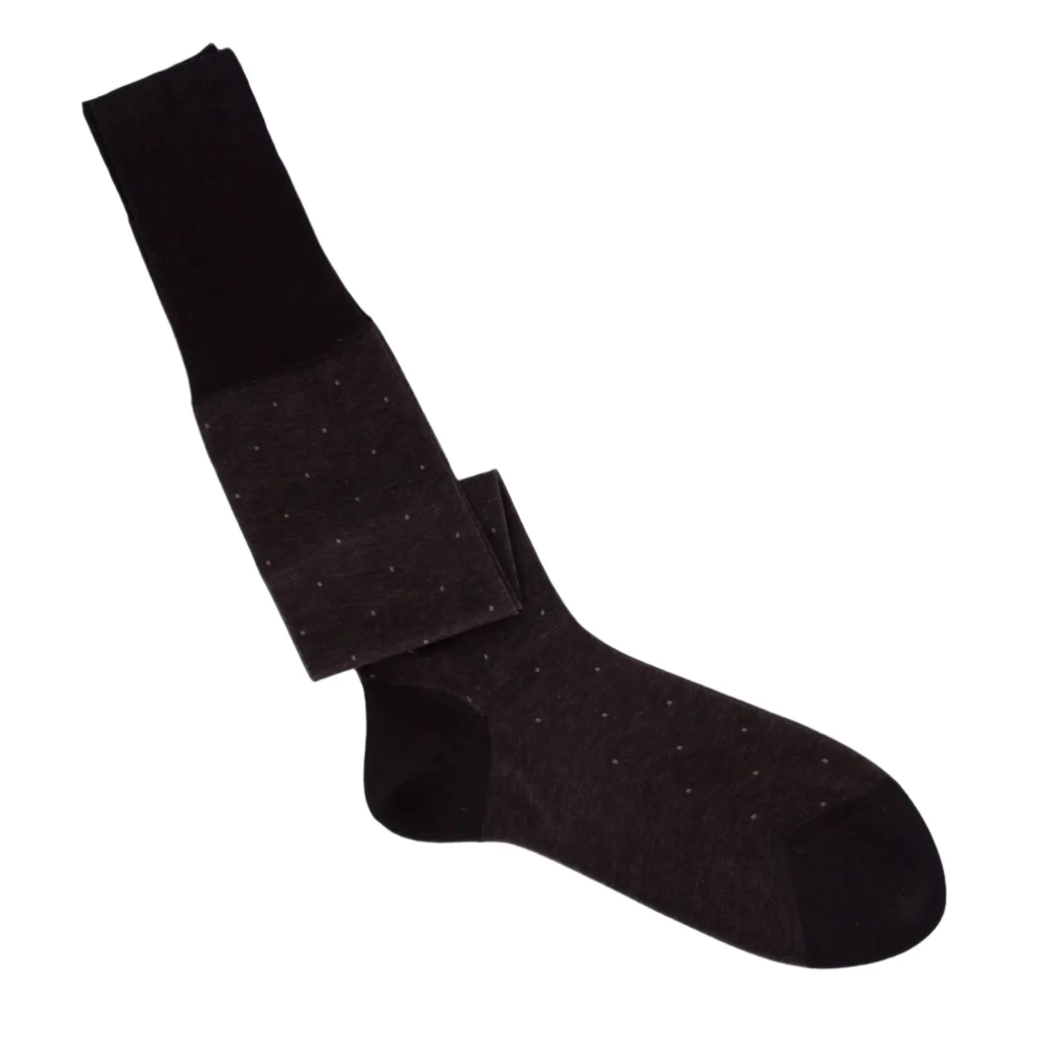 Sovereign Grade Giotto Small Dot Melange Cotton Dress Sock