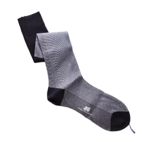 Sovereign Grade Horizontal Jacquard Cotton Dress Sock