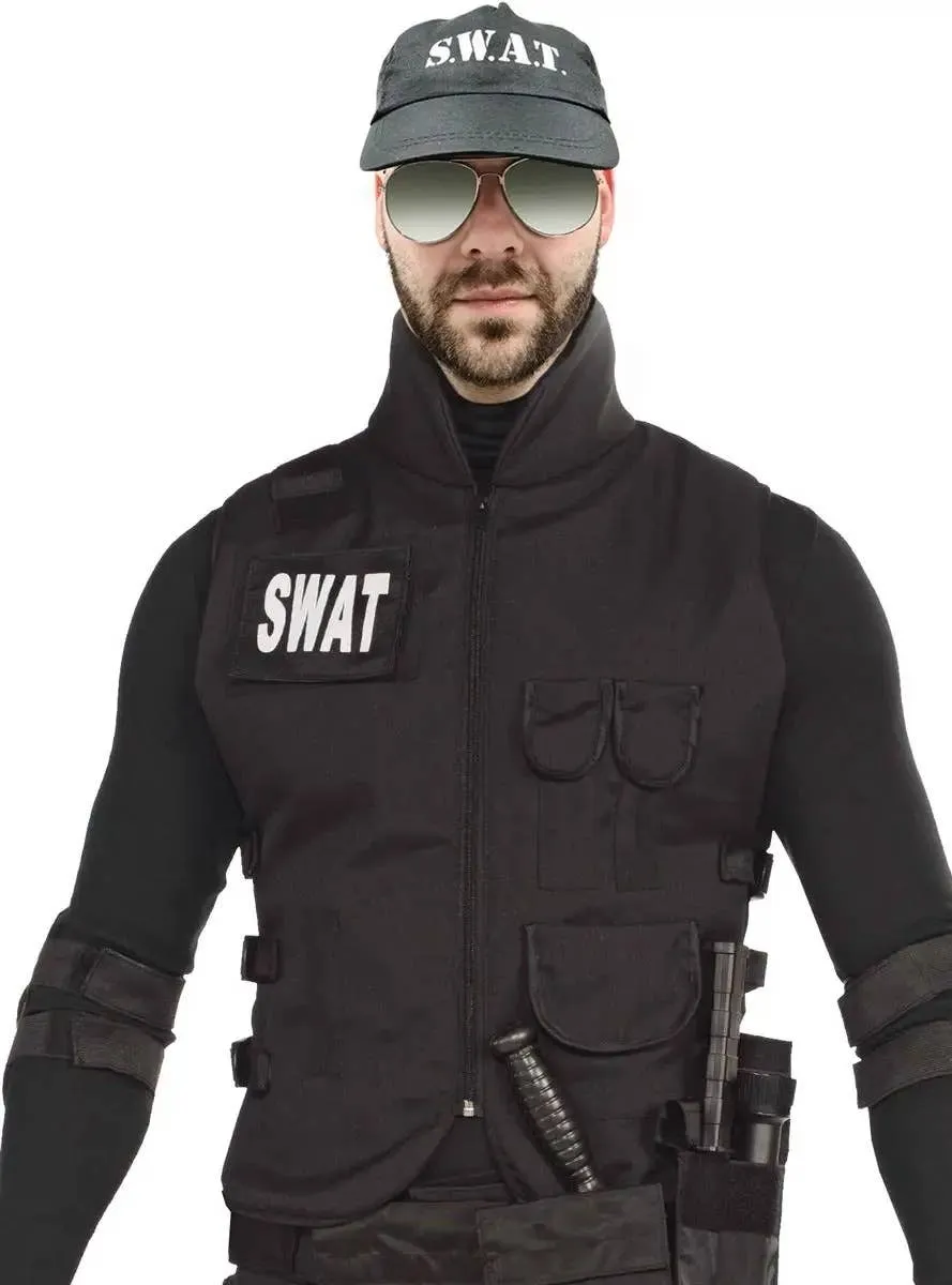 SWAT Police Plus Size Mens Costume Vest