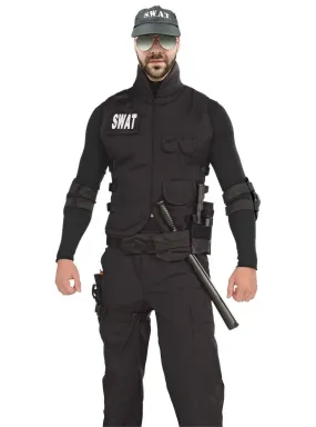 SWAT Police Plus Size Mens Costume Vest