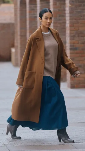 Tan Wool Coat by Albaray