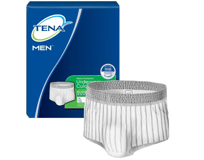 Tena 81780 Men Protective Underwear Super Plus Absorbency, Medium/Large 86-127cm (34-50") White