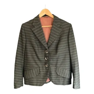 Teper Wool Grey Striped Jacket UK Size 16