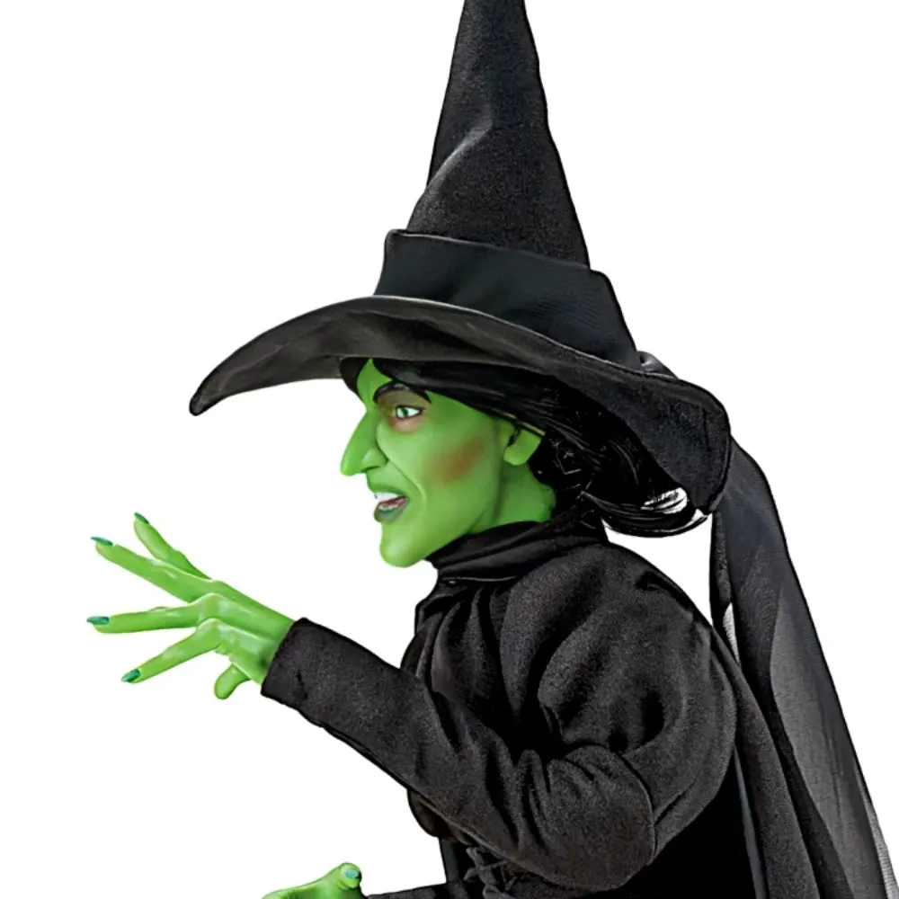 The Ashton-Drake Galleries The Wizard of OZ Winged Portrait Figure Collection Issue #2: Wicked Witch of the West Handcrafted with Broom – Detailed Movie-Likeness with Poseable Arms and Custom Costume 19-Inches