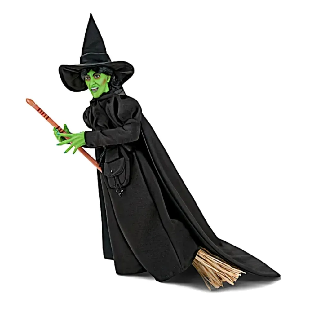 The Ashton-Drake Galleries The Wizard of OZ Winged Portrait Figure Collection Issue #2: Wicked Witch of the West Handcrafted with Broom – Detailed Movie-Likeness with Poseable Arms and Custom Costume 19-Inches