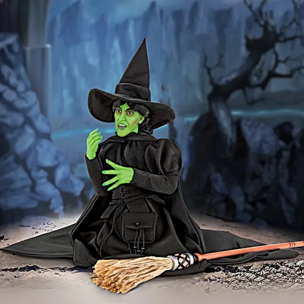 The Ashton-Drake Galleries The Wizard of OZ Winged Portrait Figure Collection Issue #2: Wicked Witch of the West Handcrafted with Broom – Detailed Movie-Likeness with Poseable Arms and Custom Costume 19-Inches