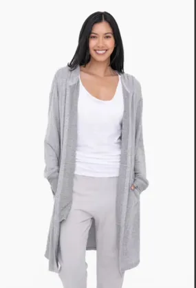 The Heather Grey Hooded Cardigan