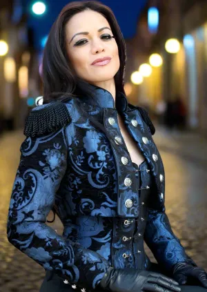 TOREADOR JACKET - BLACK AND BLUE TAPESTRY